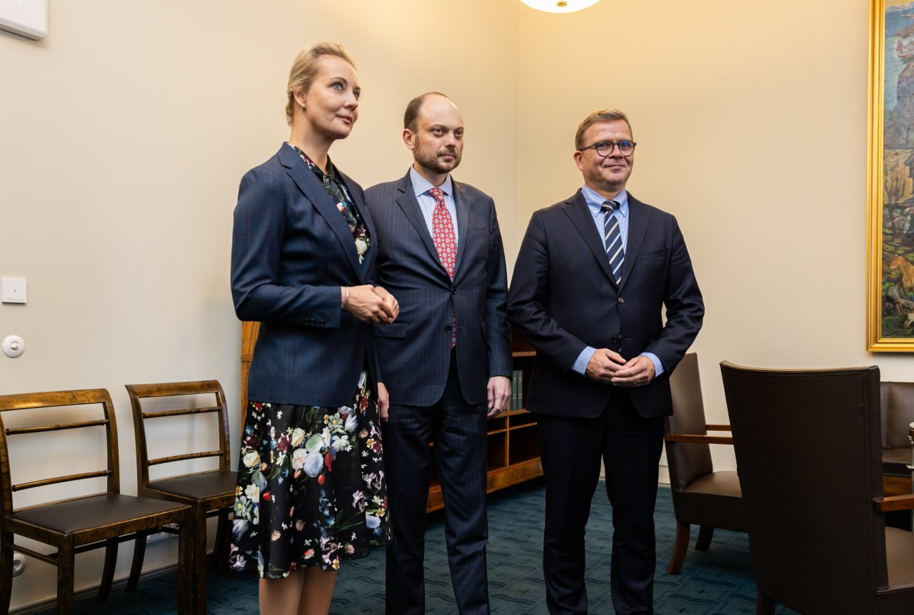 Yulia Navalnaya and Vladimir Kara-Murza Meet with Finland's Prime Minister Following Meetings with Other Major World Leaders